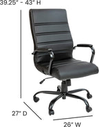 Flash Furniture LeatherSoft Executive Office Chair, Black