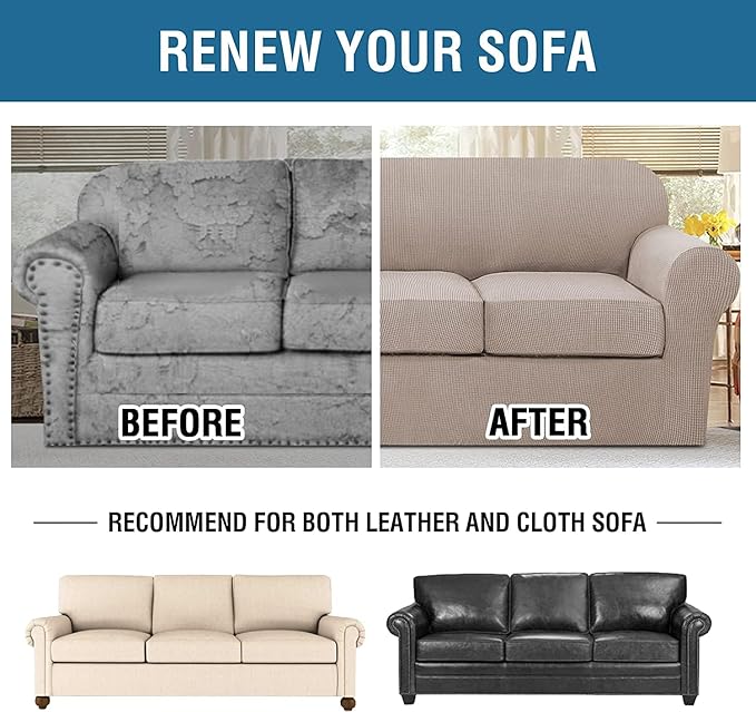 H.VERSAILTEX 4 Piece Stretch Sofa Covers - Image 9