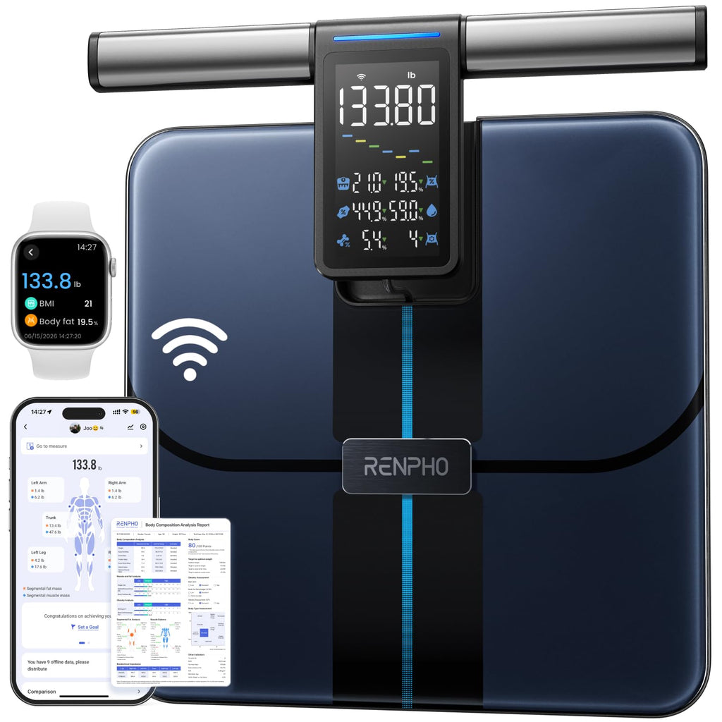 RENPHO Smart Scale with Large Handle Display, Wi-Fi & Wireless Connection