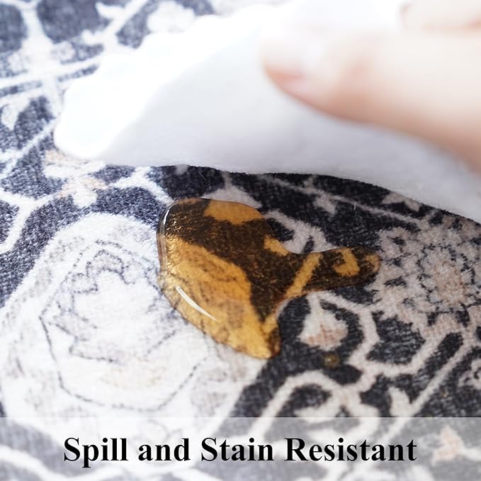 4x10 Washable Hallway Runner Rug: Oriental 10ft Extra Wide Ultra Soft Runners - Image 5