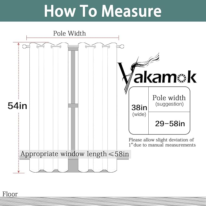 Yakamok Blackout Curtains Room Darkening Thermal Insulated Grommet top Window - Image 7
