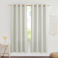 NICETOWN Linen Textured Gray Curtains 72 inches Long, Grommet Bedroom Curtains by NICETOWN