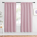 NICETOWN Blackout Curtains for Living Curtains, Baby Pink, 2 Panels, 42 by 72 by NICETOWN