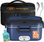 Nifogo Electric Lunch Box for Adults Men 100W 1.8L, 12V/24V/110V
