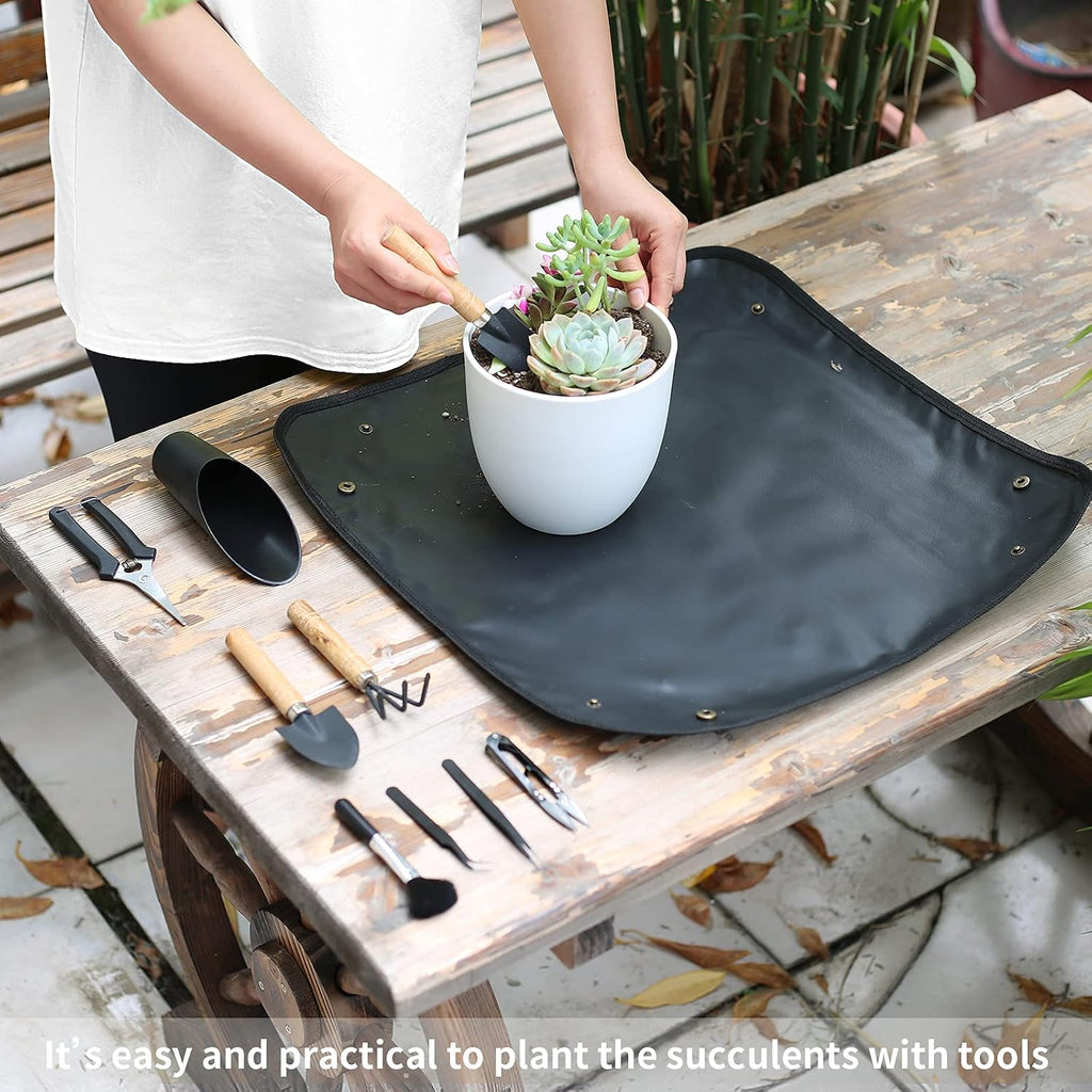 11Pcs Succulent Tools, Mini Garden Tools, Plant Repotting Set(No Flowerpot)