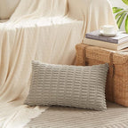 Fancy Homi 4 Packs Neutral Boho Long Lumbar Decorative Throw Pillow Covers - Image 2