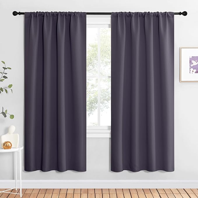 NICETOWN Blackout Curtains for Living Curtains, 1 Pair, 34-inch W x 72-inch L by NICETOWN