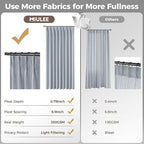 MIULEE Pinch Pleated Thick Linen Curtains 96 Inches Long 2 Panels - Image 6