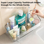 MOPMS 8 Slots Toothbrush Holders for Bathrooms with Detachable Dividers