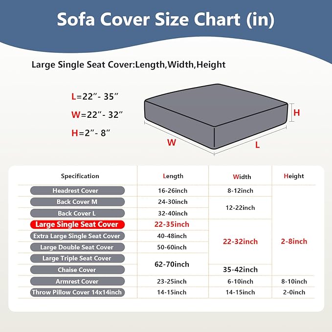 Couch Cushion Covers for Sofa Couch Covers Wear-Resistant Universal Sofa Cover - Image 3