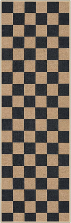 Lahome Colette Checkered Easy Jute Runner Rug, 2x8 Kitchen Rug Non Slip - Image 8