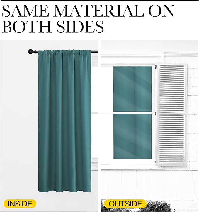 NICETOWN Blackout Curtains for Living Curtains, Three Pass Microfiber Noise - Image 7