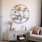 Round Wall Shelf,Decorative Circle Floating Shelves