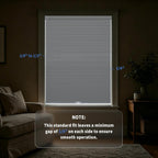 No Drill Blackout Cellular Shades, White, 36" W x 64" H