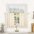 LAMIT Short Window Linen Curtains 36 Inch Length 2 Panels, 34 x 36 Inch by LAMIT
