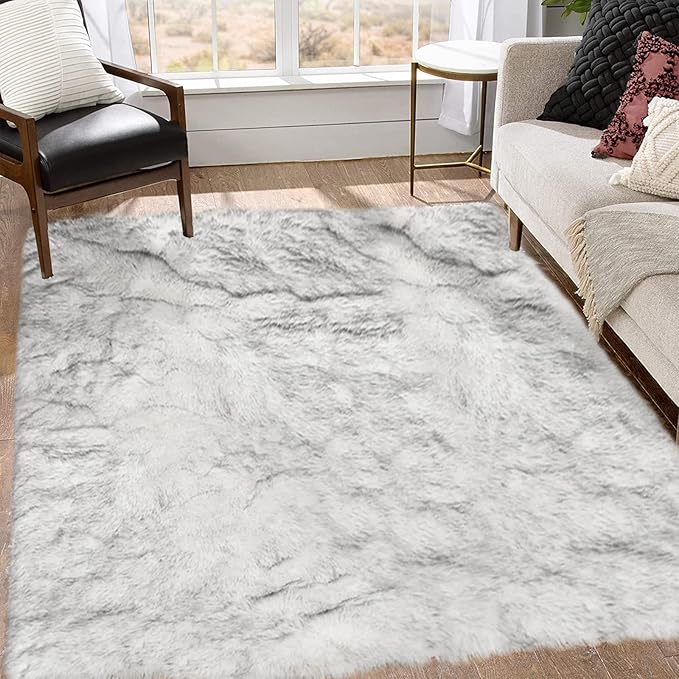 Goolela Sheepskin Area Rug 8x10 Fluffy Fuzzy Furry Carpet - Image 8