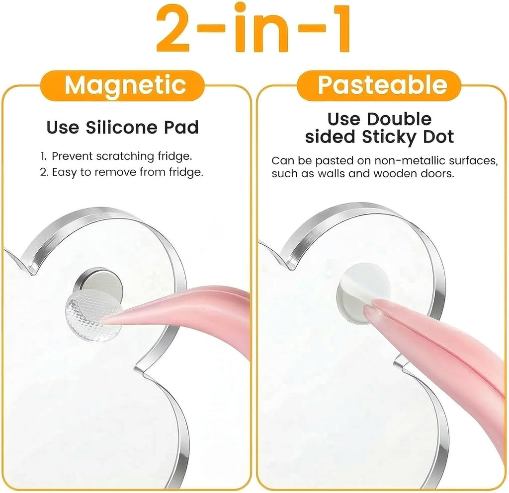 10 Pack Acrylic Fridge Magnetic Frame for Polaroid, 2.36x3.54 In Mini Picture Frames Clear for Fujifilm Instax Mini, 2 Sided Photo Refrigerator Magnet Picture Display Clear Frame Petal