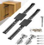 Pocket Door Slide Concealed Hardware Kit for Cabinet Wardrobe, 16in 2-Pack