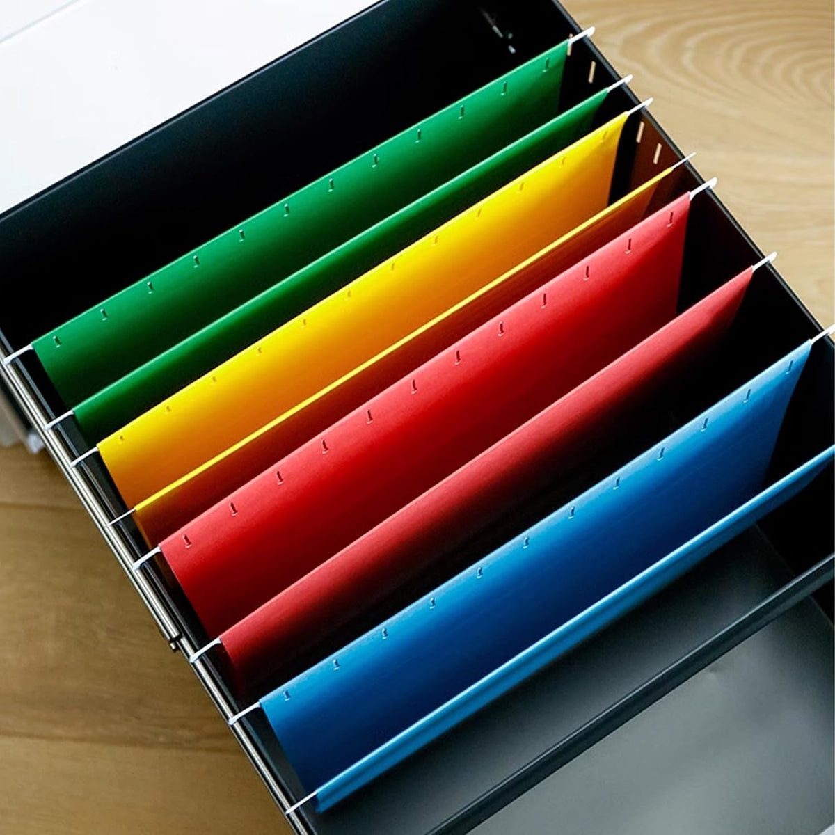 pmybupo Hanging File Folders,25 Pack Yellow Letter Size Hanging File Folders with 1/5-Cut Tabs,Ideal for Home and Office Organization and Papers Classification
