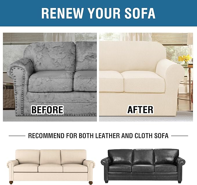 H.VERSAILTEX 4 Piece Stretch Sofa Covers - Image 7