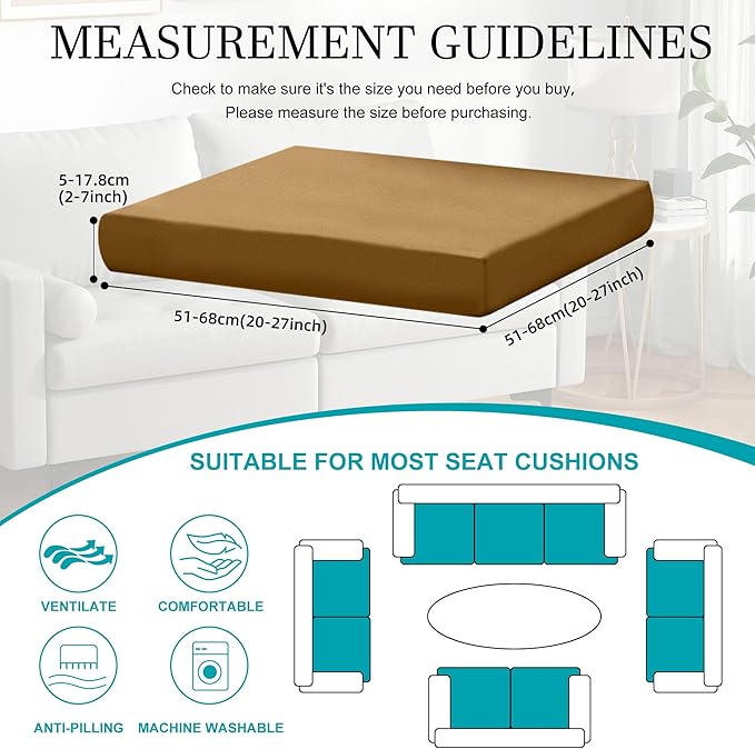 12Pcs Stretch Patio Cushion Covers, Outdoor Couch Covers Replacement, Outdoor - Image 2