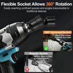 3/8" Drive Impact Swivel Socket 17mm Universal Joint Socket