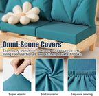 8Pcs Stretch Patio Cushion Covers, Outdoor Couch & Sofa Replacement Slipcovers - Image 4