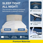 Sheet Holder Straps - Heavy Duty Gripper Clips - Strengthened Parachute Cord - 360 Degree Bed Sheet Tightener - Strongest and Effective Extender - Fits All Mattress Sizes