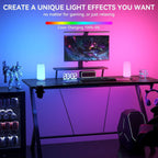 Touch Bedside Table LED Lamp, [Sleek Design & RGB Mode] Multi-Color Dimmable with Warm White Lights, Birthday Gifts for Women Mom, Smart Nightstand Small Lamp for Bedroom Living Room Home Decor