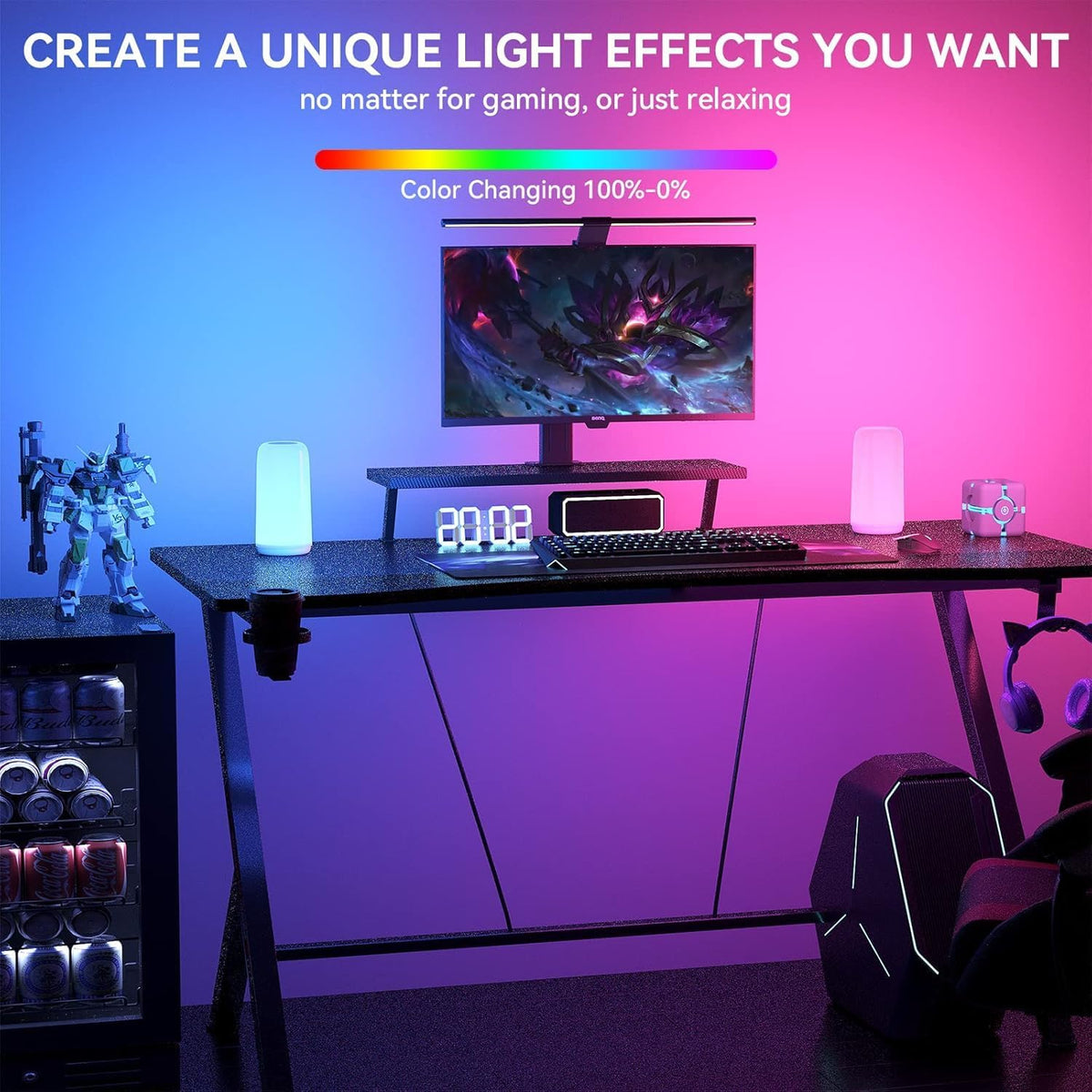 Touch Bedside Table LED Lamp, [Sleek Design & RGB Mode] Multi-Color Dimmable with Warm White Lights, Birthday Gifts for Women Mom, Smart Nightstand Small Lamp for Bedroom Living Room Home Decor