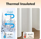 MIULEE Elegant Velvet Curtains Pure White Grommet Curtains Thermal Insulated - Image 5