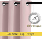 NICETOWN Blush Pink Short Curtains - Image 2