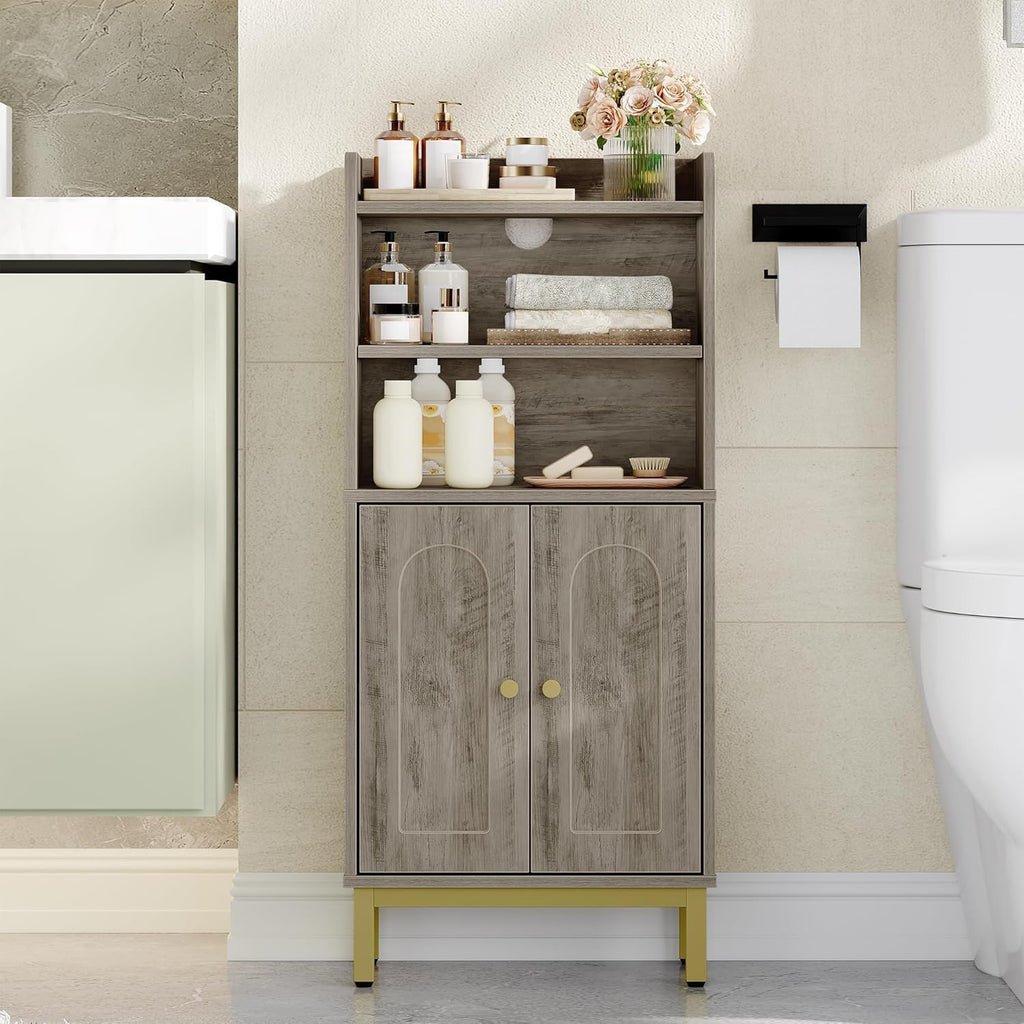 Hzuaneri Bathroom Storage Cabinet, Small Floor Cabinet with 2 Door