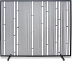 Pilgrim Home & Hearth 18312 Arden Summer Fireplace Screen - No Mesh, Matte Black