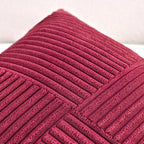 Fancy Homi 2 Packs Burgundy Long Lumbar Decorative Throw Pillow Covers 12x24 - Image 3
