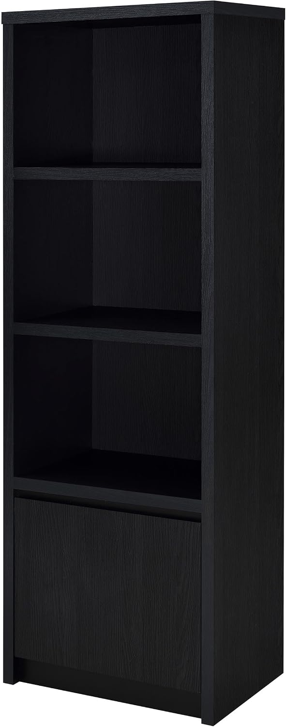 Coaster Winfield Media Tower with Shelves and Cabinet Black 706224