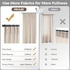 MIULEE Pinch Pleated Thick Linen Curtains 90 Inches Long 2 Panels - Image 6