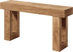 LITTLE TREE 63 Inches Long Console Table for Entryway, Sofa Table Behind Couch, Wooden Entry Table Foyer Hallway Tables, Farmhouse Console Sofa Tables for Living Room, Oak Color