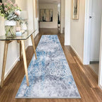 HEBE Hallway Runner Rug 2'x10' Washable Vintage Distressed Area Rugs Non Slip - Image 8