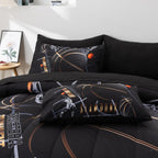 A Nice Night Basketball Bedding Twin 6pc Comforter Sets for Kids Teen Boy
