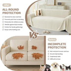 Couch Cover for Dogs, Boho Sofa Covers for 2 Cushion Couch, Chenille Sofa - Image 2