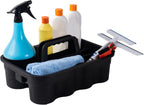 Matthew Large Plastic Tote Tool & Deluxe Supply Cleaning Caddy with Handle Portable Shower Basket Storage Caddy for Cleaning Products Organizer,Take-Out Coffee/Soft Drink,Bath Multi Use - Green
