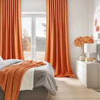 MIULEE Orange Back Tab Blackout Curtains 90 Inch Long 2 Panels Set - Image 2