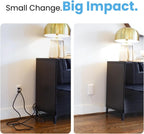 Sleek Socket Original & Patented Ultra-Thin Outlet Concealer with Cord Concealer Kit, Flat Extension Cord with Multi Outlets Power Strip, Ideal for Home Improvement, Hide Bulky and Messy Cords