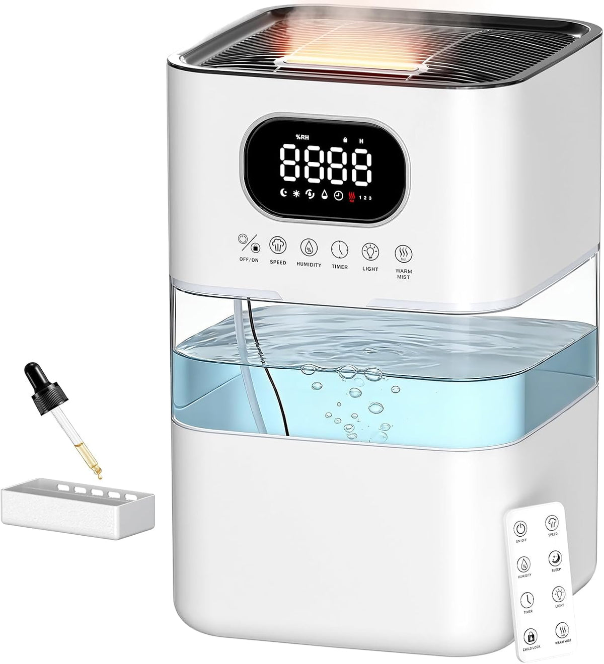 AreShark 2.2 Gal/8.5L Humidifier for Large Room with Warm & Cool Mist