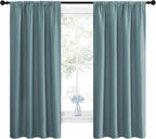 NICETOWN Greyish Blue Blackout Curtains Panels - Image 2