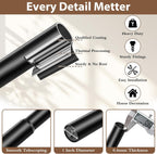 TONIAL Black Double Curtain Rods for Windows, 72-150 Inch, Simple Finials