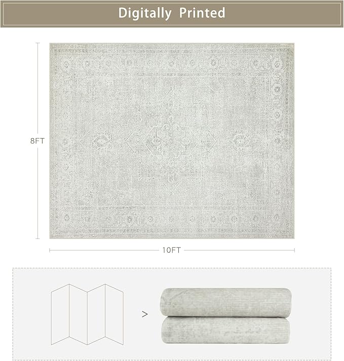Washable Rugs 8x10 Area Rugs for Living Room, Dining Room- Large Ultra Soft - Image 2