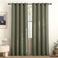 NICETOWN Linen Curtains 84 inch Long, Grommet Thick Linen Blend Window by NICETOWN