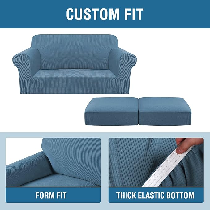 H.VERSAILTEX 3 Piece Stretch Sofa Covers - Image 4